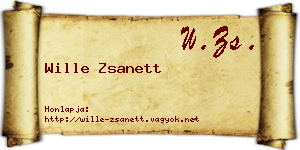 Wille Zsanett névjegykártya